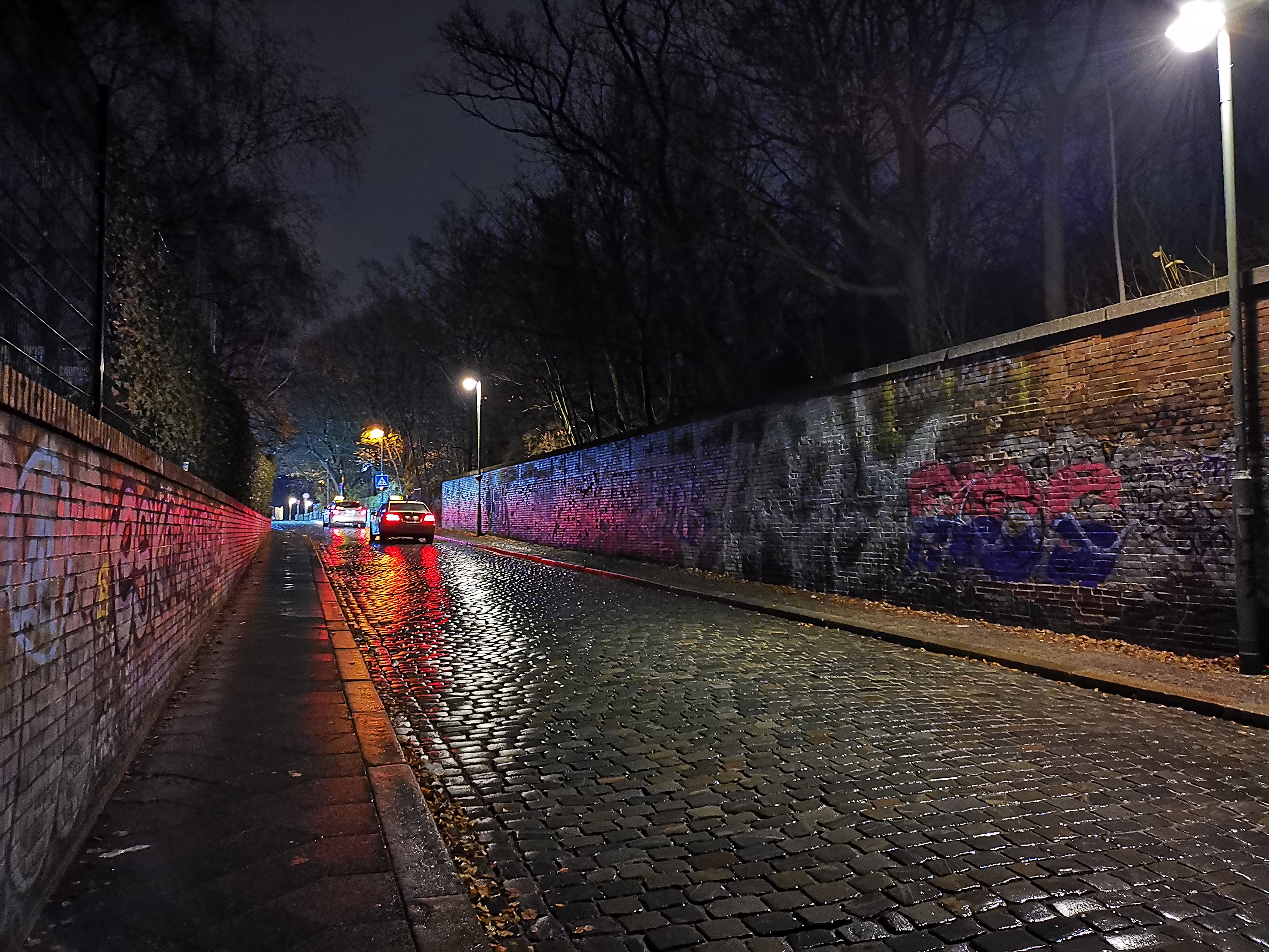 Urban street photography with neon lights